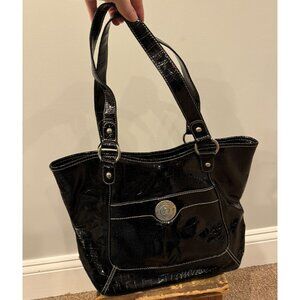 Black Patent Leather Nine West Shoulder Bag Purse